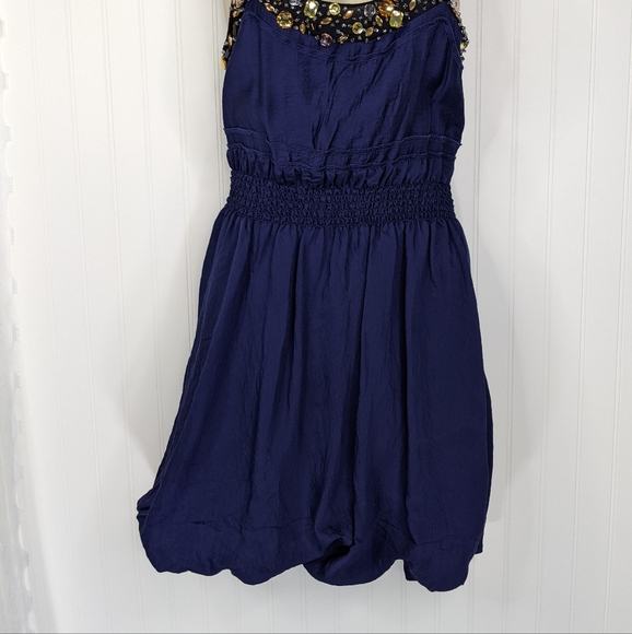 ANDREW MARC NY Jeweled Neck Bubble Dress Sz 6 - Picture 3 of 15